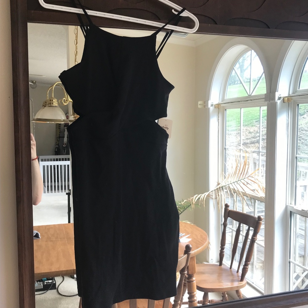 NWT Free People Bodycon Dress w/ Side Cutouts and Partially Open Back